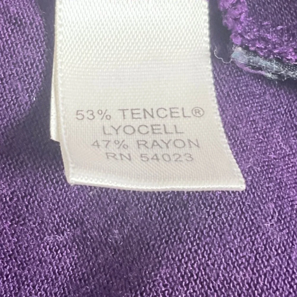 Banana Republic Top Sz‎ L Womens Purple Babydoll V Neck Fariy Romantic Feminine